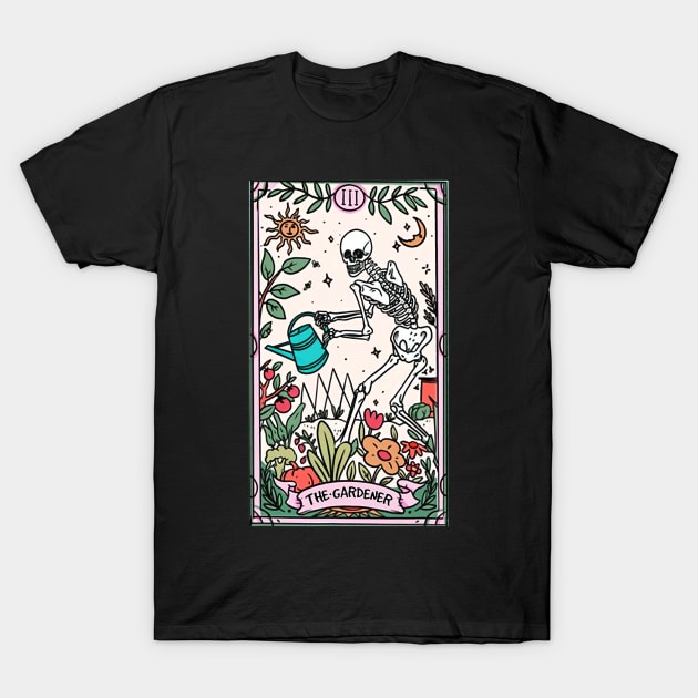 The Gardener Tarot Card Gardening Planting T-Shirt by cloutmantahnee